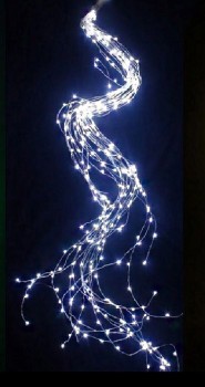 Электрогирлянда Конский хвост, 200 холодных белых mini-LED