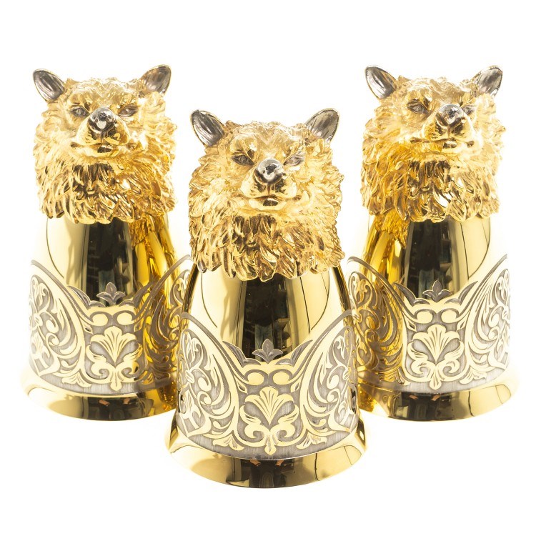 Стопки-перевертыши Волк (3 штуки)