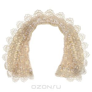 Декоративный воротник Fancy's Bag, цвет: бежевый