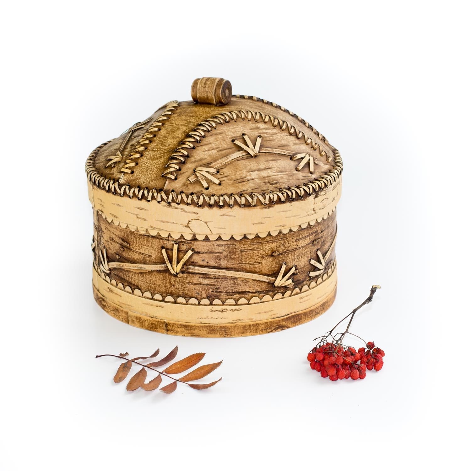 Короб для муки из бересты