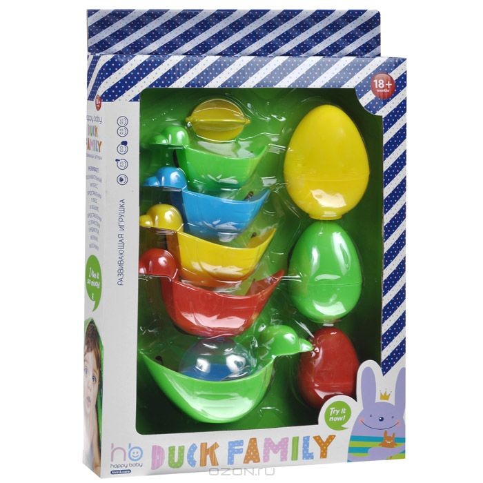 Игровой набор для ванны Happy Baby Утята, 10 предметов