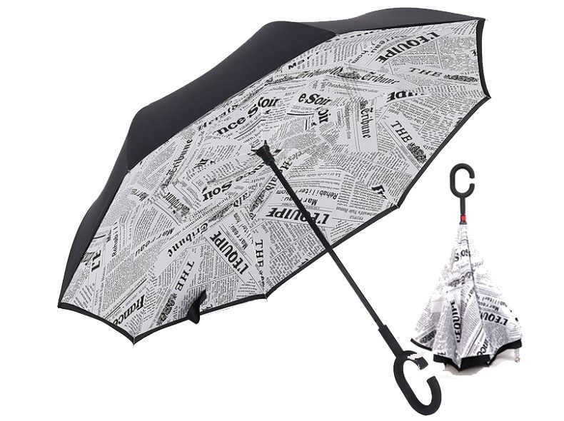 Умный зонт Umbrella Белая газета
