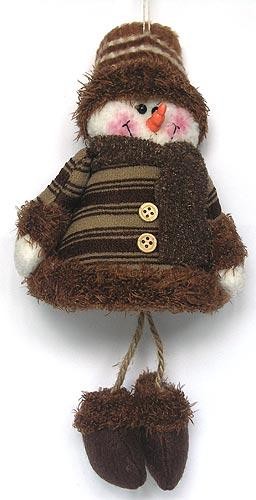Игрушка подвесная Снеговик (коричневый)