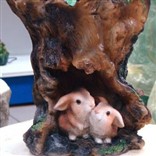Кашпо «Пень большой с зайцами» 