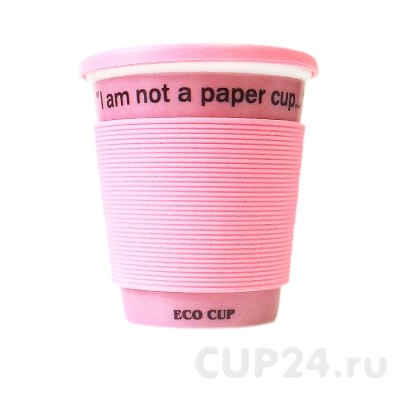 Розовая Eco кружка I'm not a paper cup