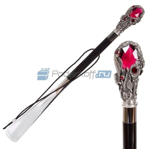 Ложка для обуви Pasotti Swarovski Fiore Rosso