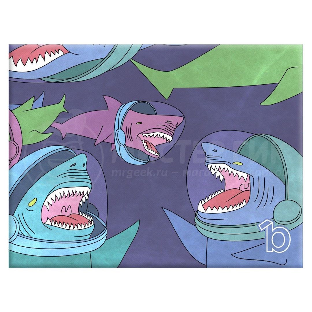 Кошелек Bumaga Space Shark