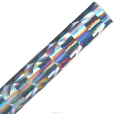 Голографическая бумага Folia Чешуя, самоклеящаяся, серебристая (40x100 см)