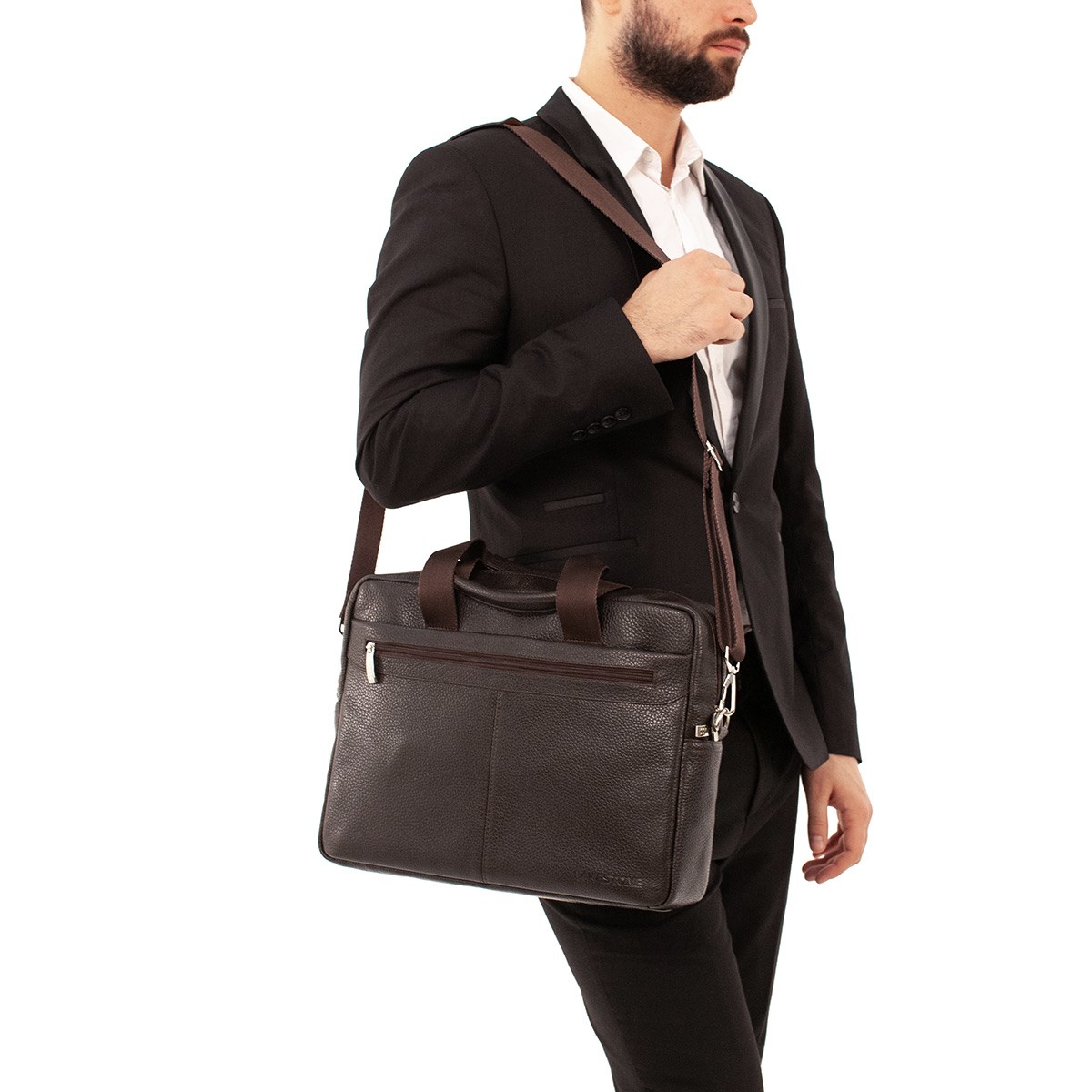 Кожаная деловая сумка Copford Brown