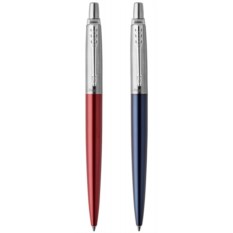 Набор из 2х ручек Parker 2033154: Jotter London Parker Jotter Essential, Kensington Red CT и Jotter Essential, Royal Blue CT