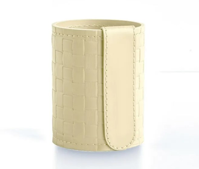 Стакан канцелярский H12 из кожи cuoietto treccia