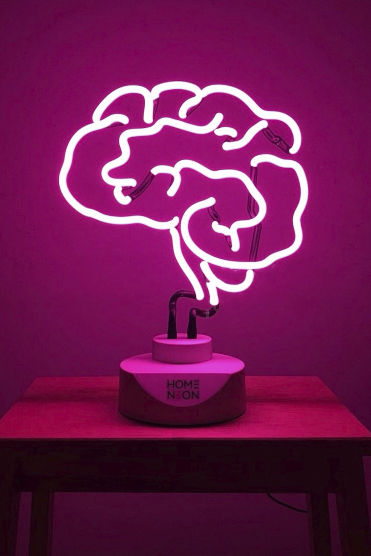 Неоновая лампа Brain (розовый)