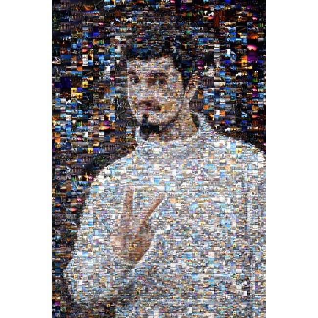 Фотомозаика из фотографий на холсте