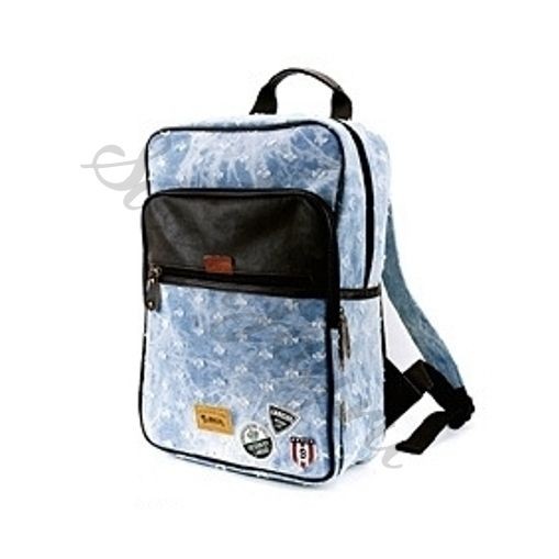 Джинсовый рюкзак Western Badge – Holes Light Blue