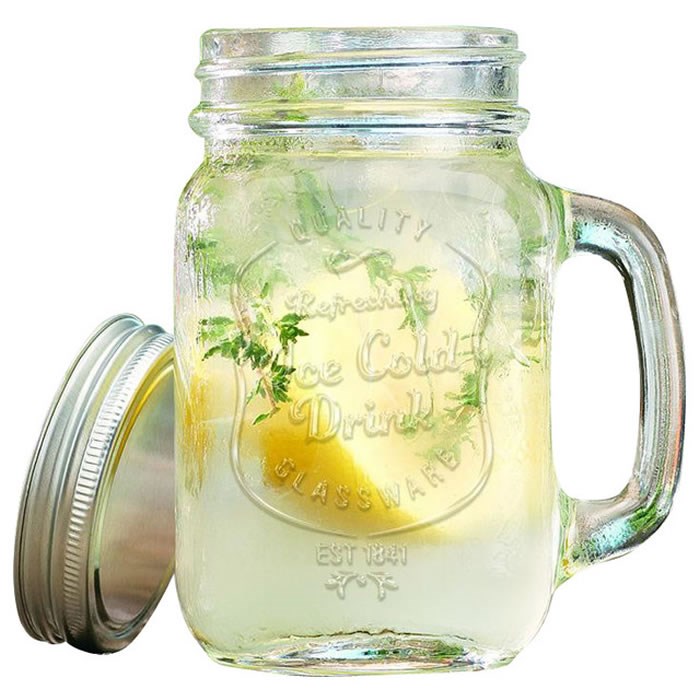 Кружка банка для лимонада и смузи Ice Cold Drink Glassware