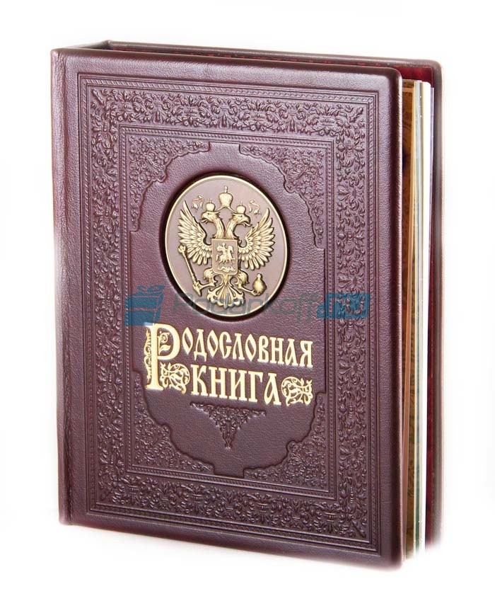 Родословная книга Гербовая с литьем, в обложке из кожи