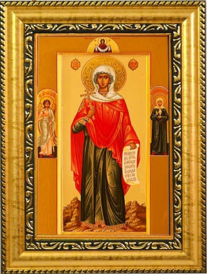 Мученица Анисия Солунская. Икона на холсте.