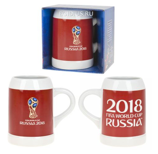 Керамическая кружка Чемпионат Мира FIFA 2018, 500 мл