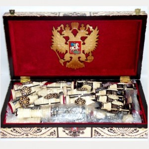 Шахматы деревянные резные Витязи с пиками