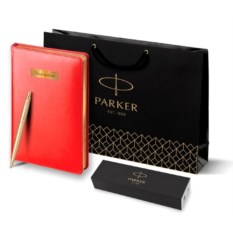 Подарочный набор Parker: ежедневник и шариковая ручка Parker Jotter XL YellowGold 212231_2808754