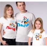 Семейные футболки 50% мама, 50% папа
