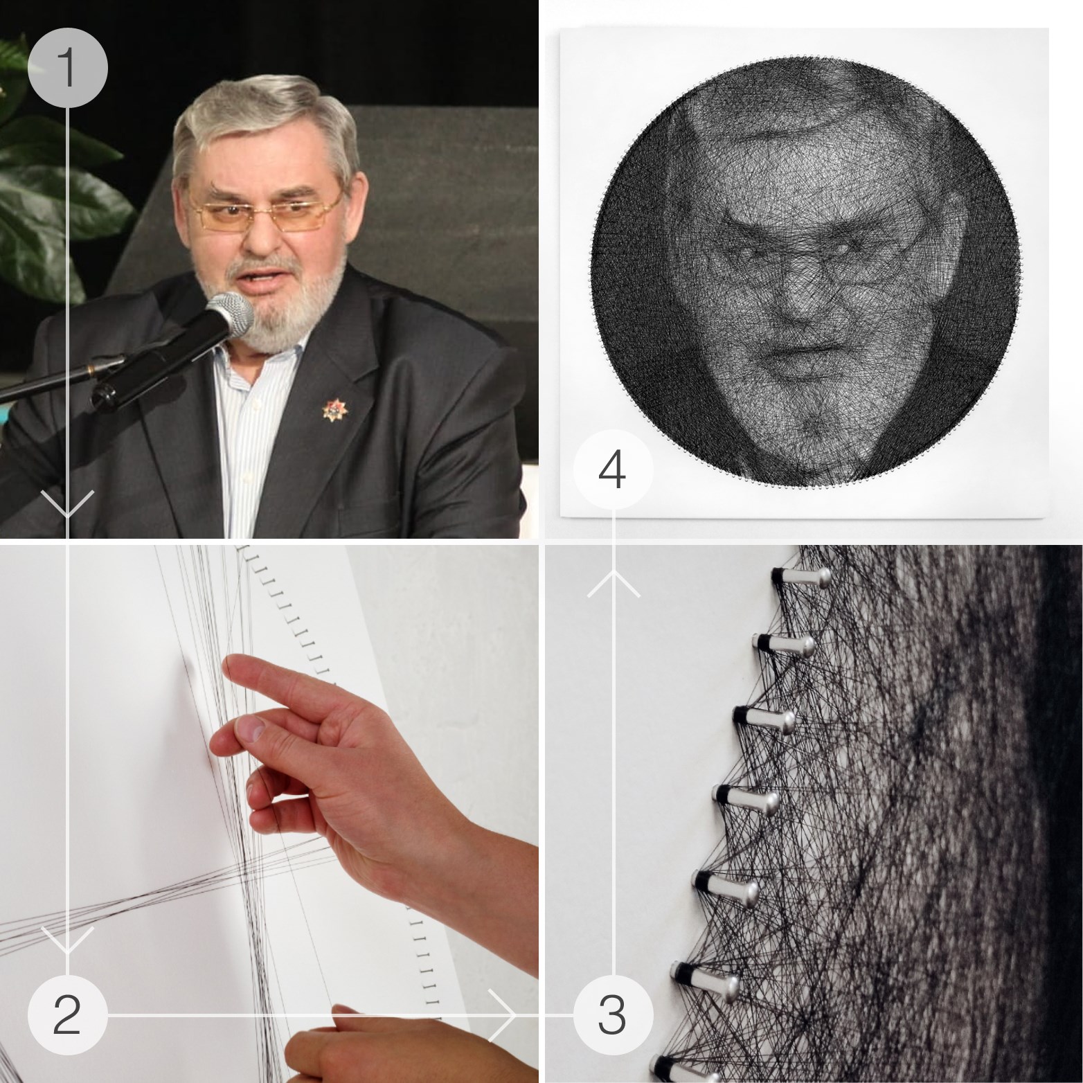 Портрет нитью на заказ по фотографии