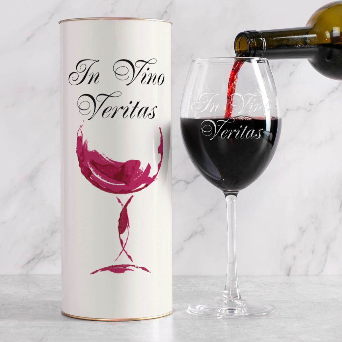 Бокал для вина в тубусе In Vino Veritas