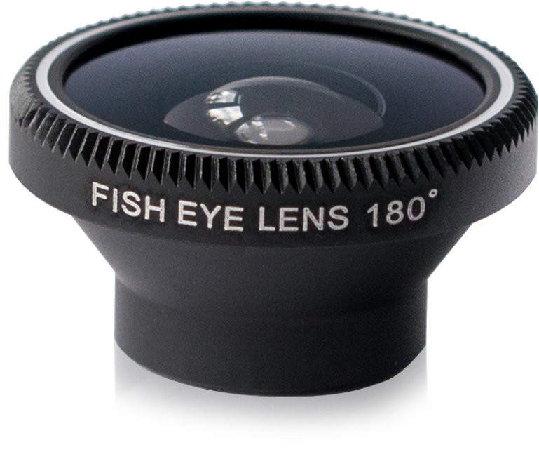 Объектив для iPhone и любого телефона Classic Fisheye Black