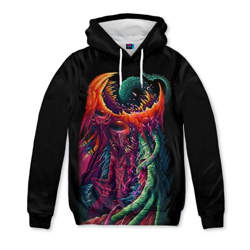 Женская толстовка 3D с полной запечаткой Hyper Beast 1