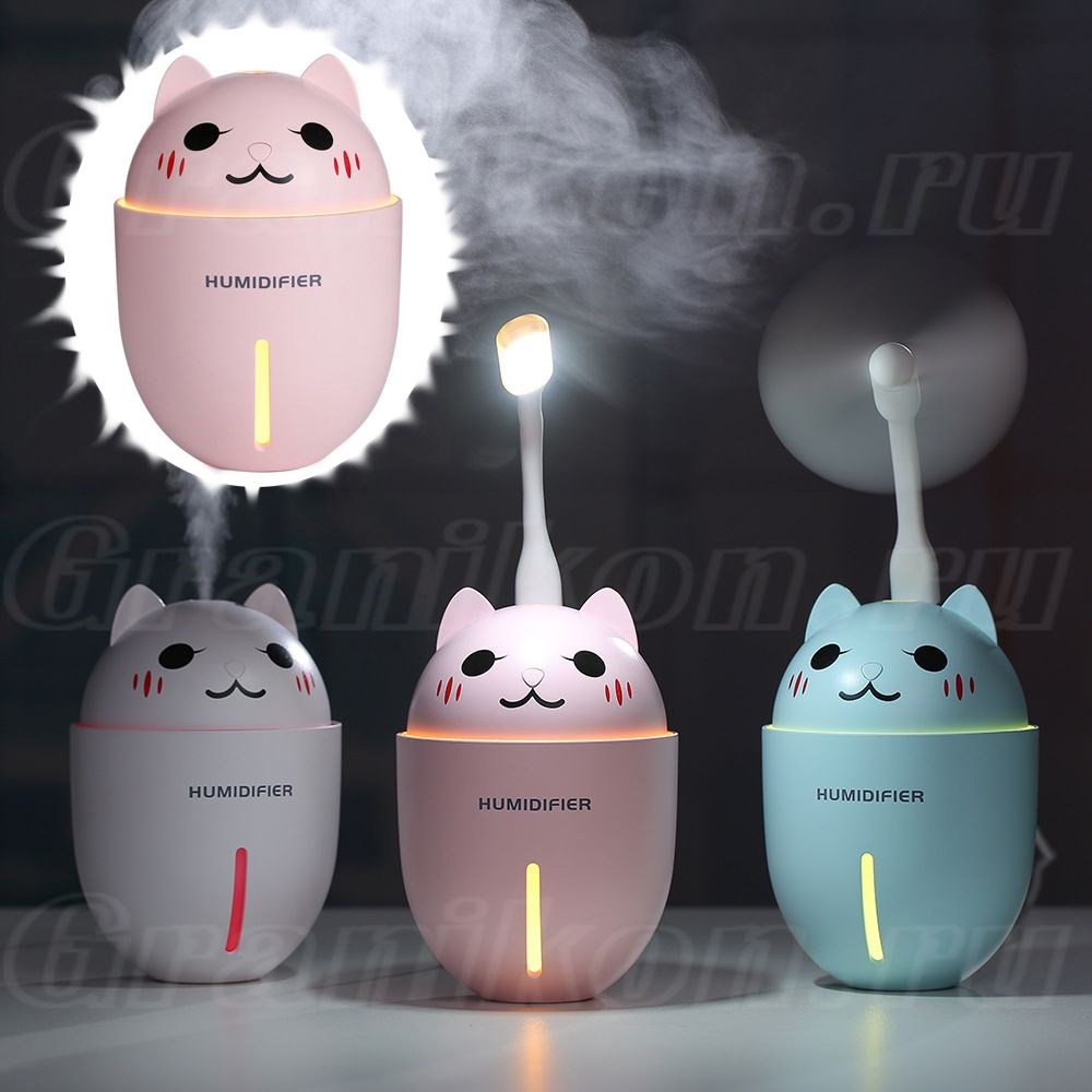 Розовый мини usb увлажнитель воздуха Нumidifier Котик