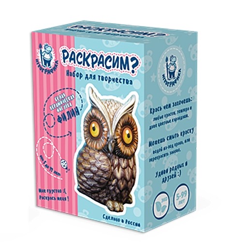 Керамическая фигурка-раскраска Филин (Игрографика)