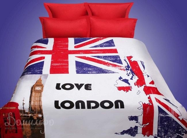 Постельное белье Love London 3D, евро