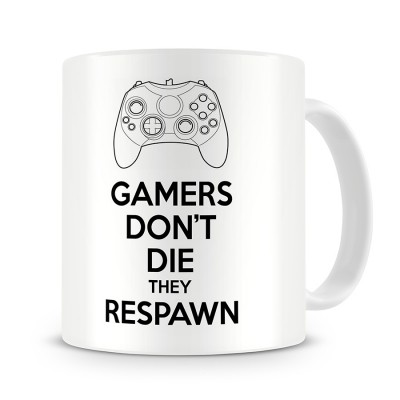 Кружка Gamers don’t die they respawn