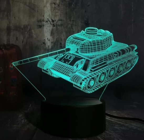3D светильник «Танк Т-34»