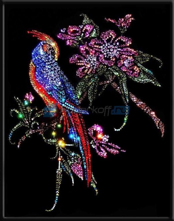 Картина с кристаллами Swarovski Райская птица