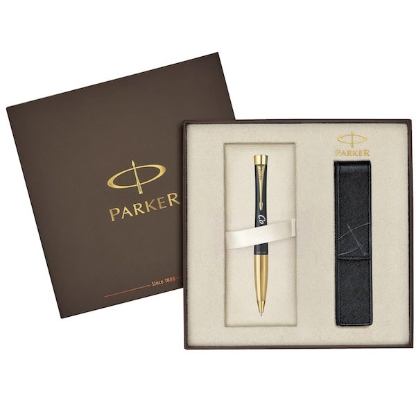 Набор (Parker шариковая ручка с гравировкой + футляр)