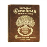 Большая семейная книга-альбом (светло-коричневая кожа)