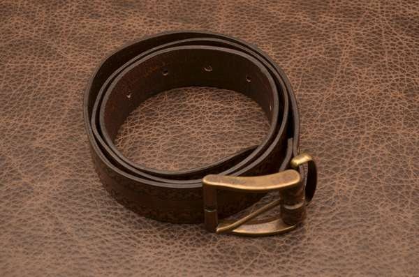 ElolE Belts. Ремень, кожа, коричневый (тип 9)