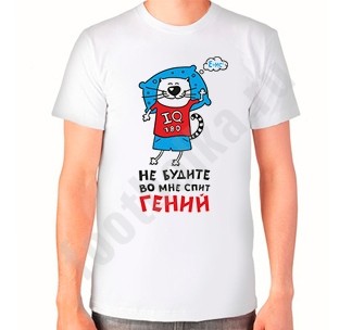 Мужская футболка Не будите. Во мне спит гений