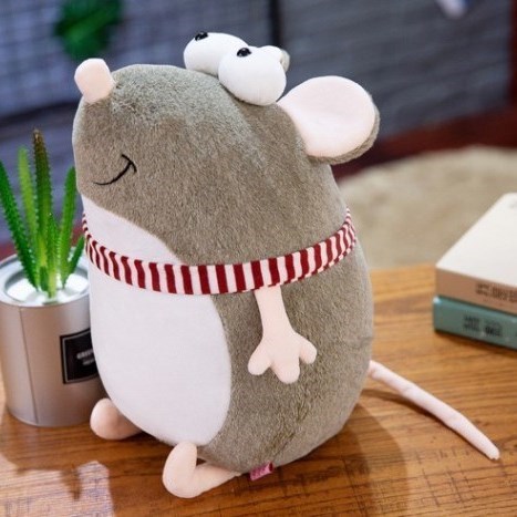 Новогодняя игрушка Мышь с шарфом
