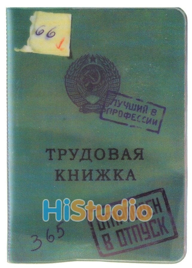 Обложка для паспорта Трудовая книжка