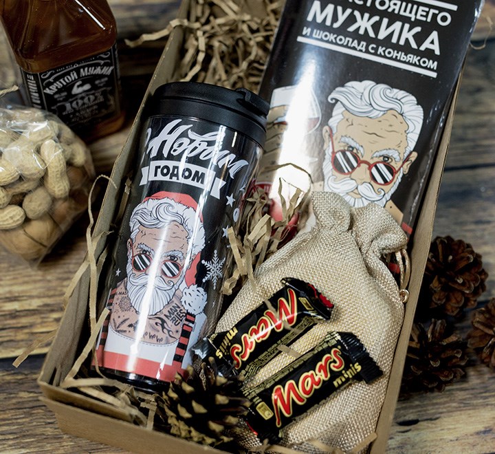 Подарочный бокс мужчине С Новым годом, bro