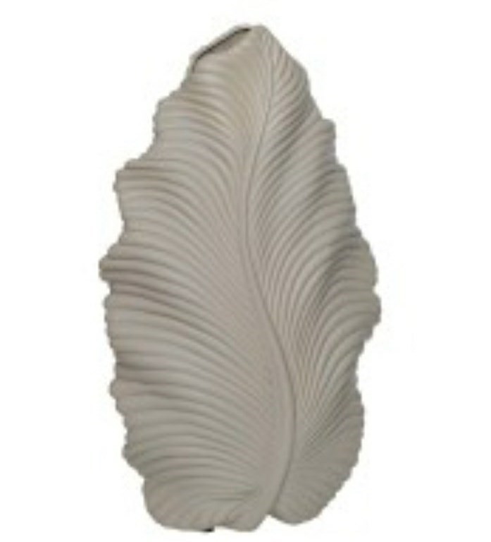 Декоративная керамическая ваза Leaf (бежевая)