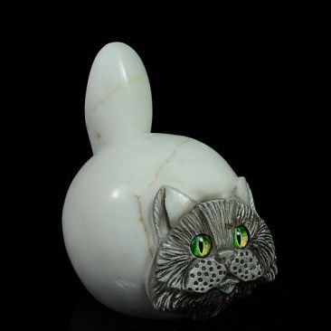 Скульптура из кальцита Кот