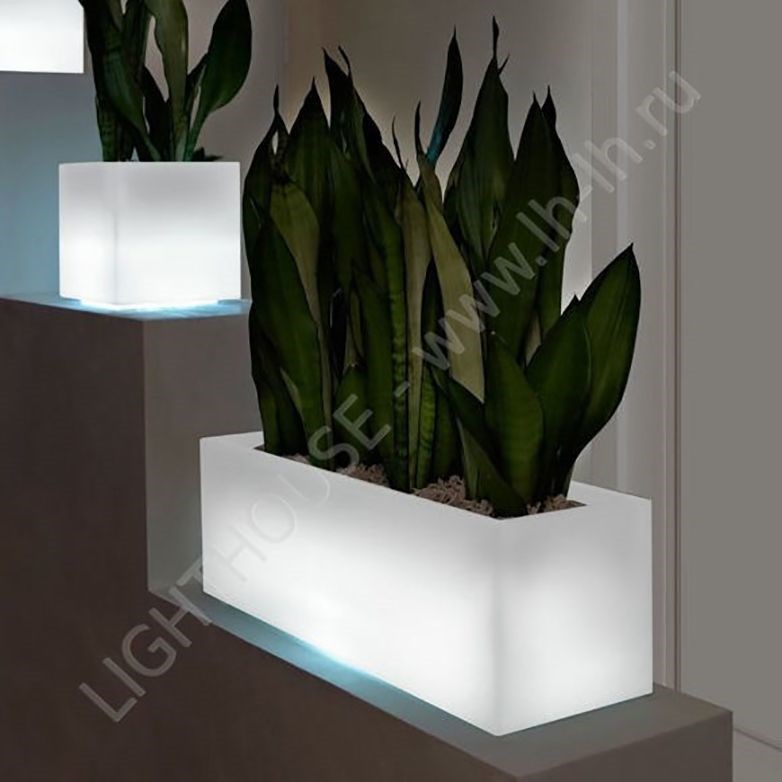 Светящееся кашпо Lecco M 220V White