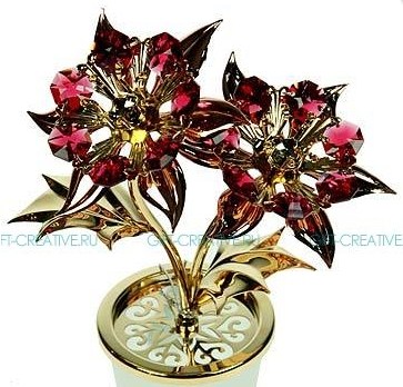 Фигурка Swarovski Красные цветы