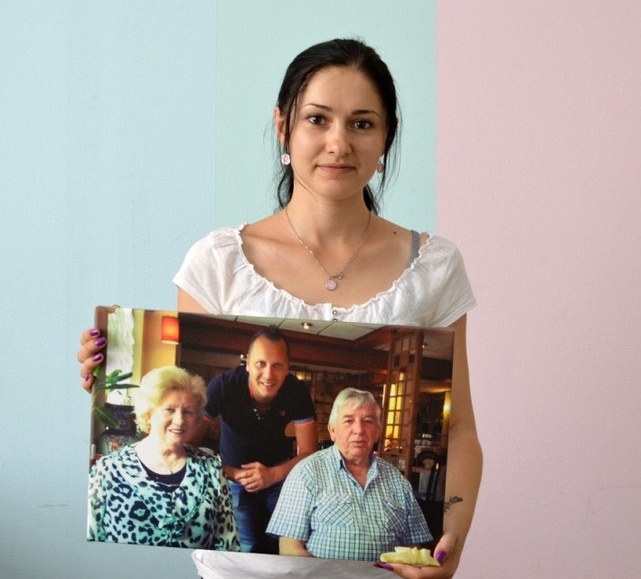 Фото на холсте в подарок дедушке