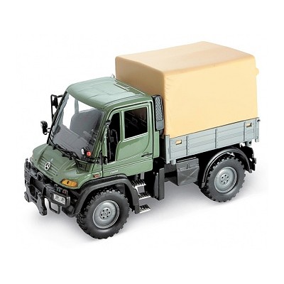 Модель машины Mercedes-Benz Unimog U400 с фургоном от Welly