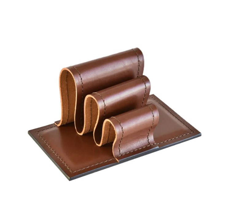 Визитница-холдер LUXE из кожи Full Grain Toscana Tan