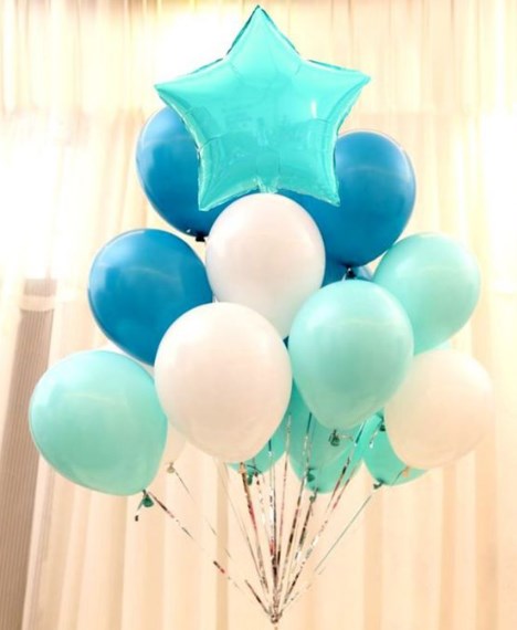 Букет шаров Tiffany Blue